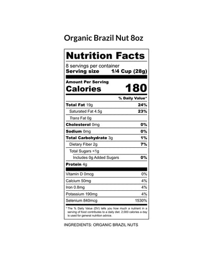 Organic Raw & Unsalted Brazil Nuts