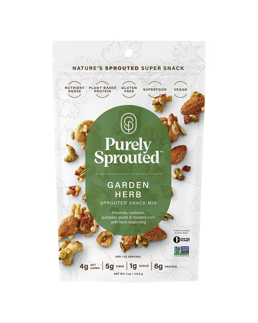 Garden Herb Sprouted Nut and Seed Snack Mix