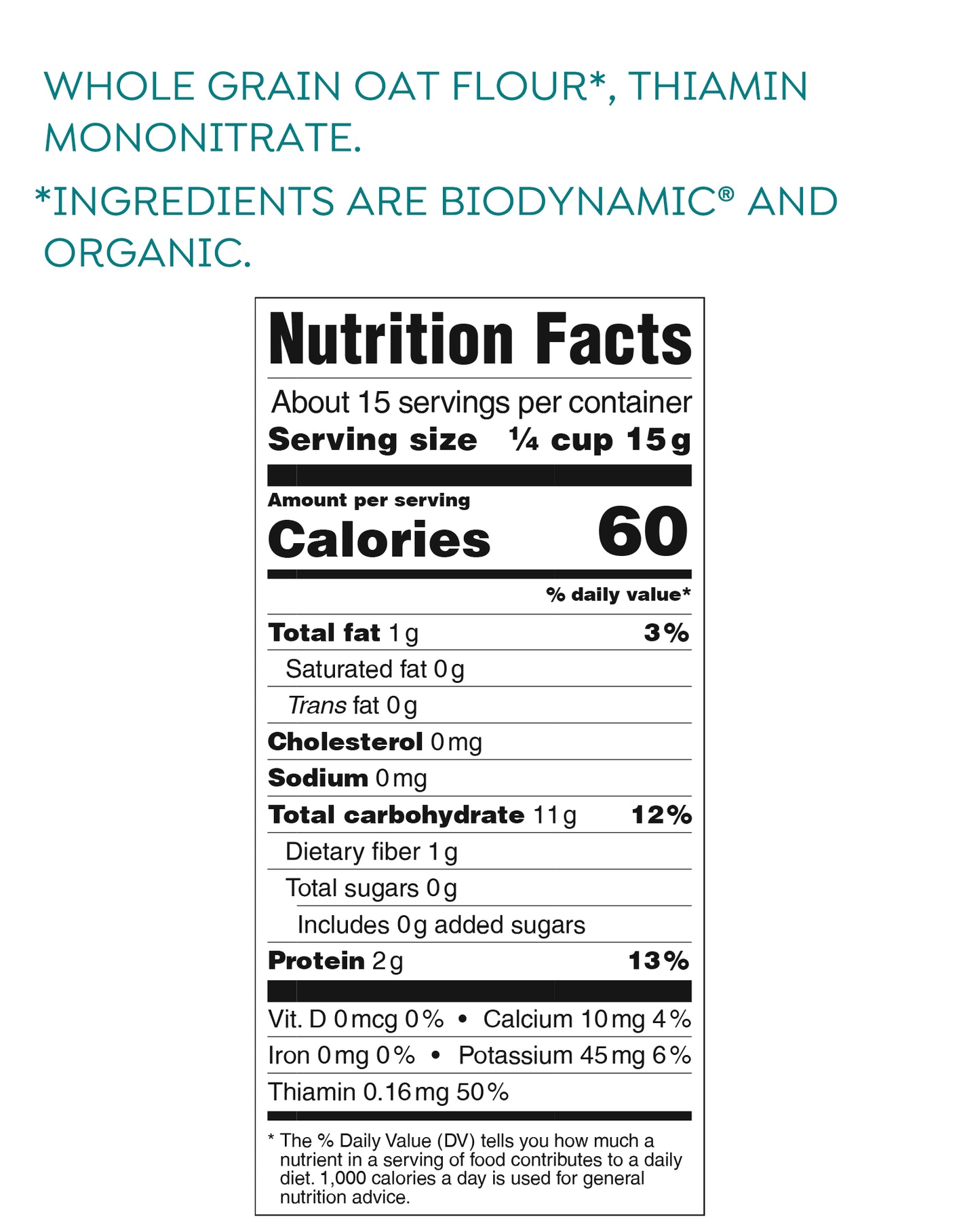 Biodynamic Whole Grain Oat Baby Cereal