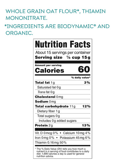 Biodynamic Whole Grain Oat Baby Cereal