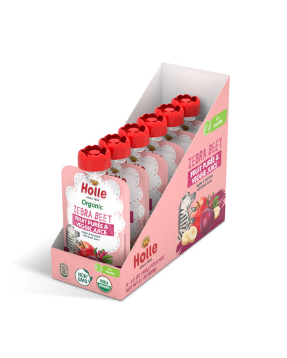 Picture of Holle Organic Apple, Banana and Beet Baby Food - Box of 6