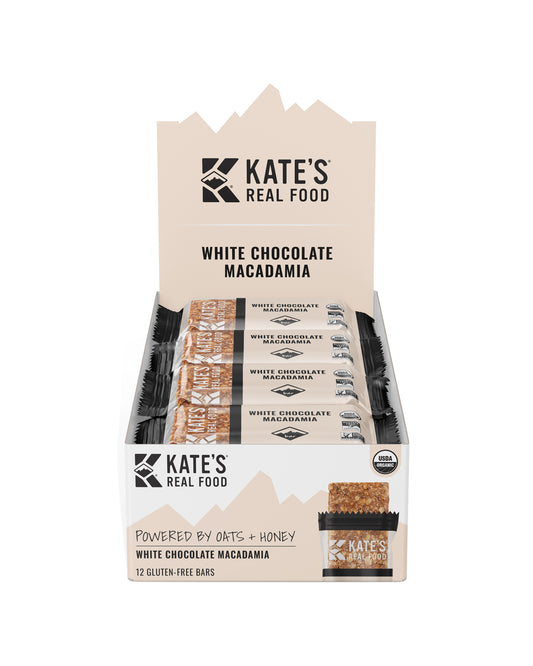 White Chocolate Macadamia Organic Granola Bars - Box of 12