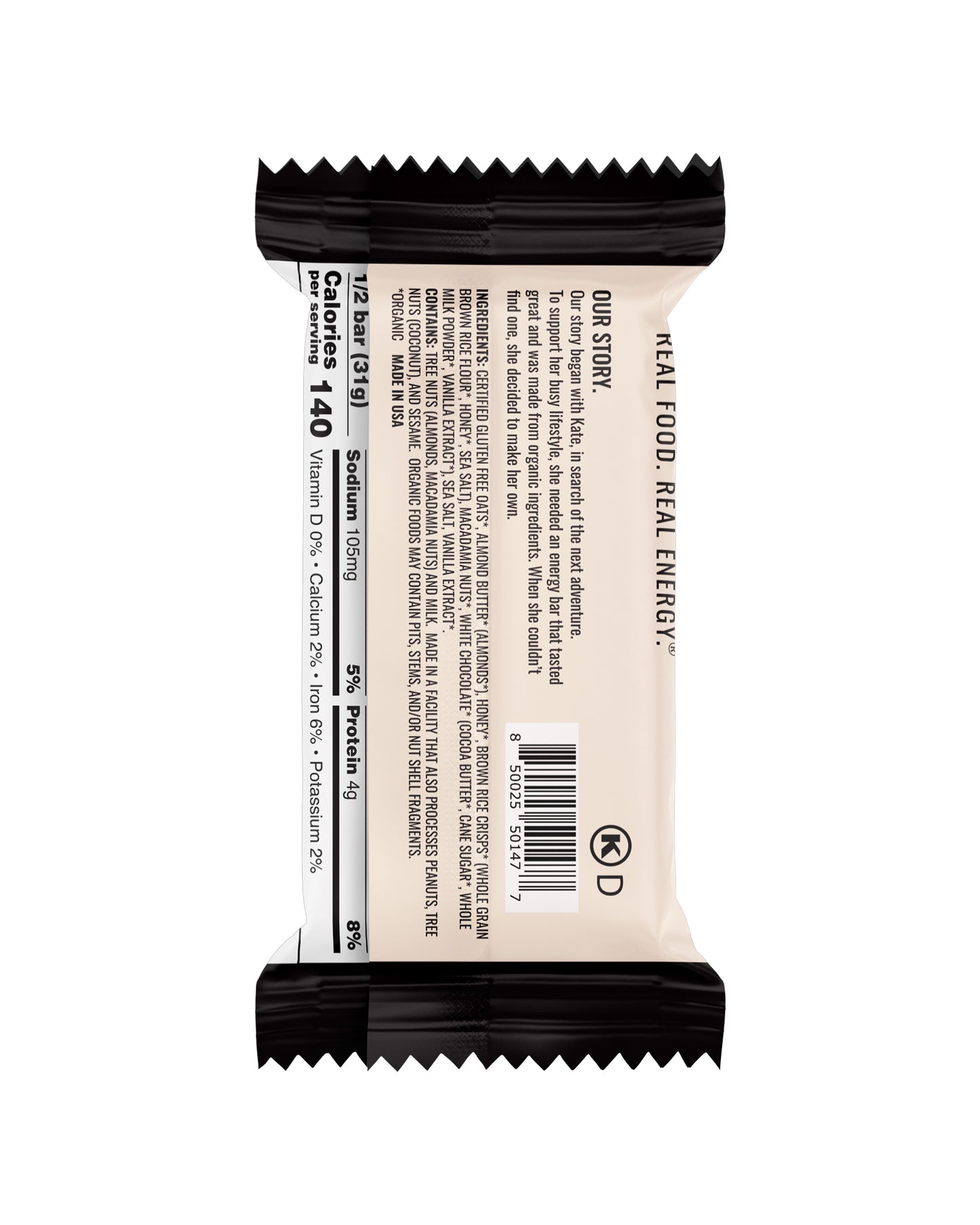 White Chocolate Macadamia Organic Granola Bars - Box of 12