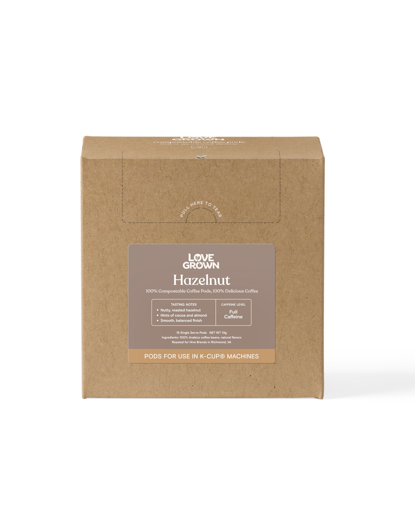 Love Grown Compostable Coffee Pods for Keurig® Machines -  Box of 15