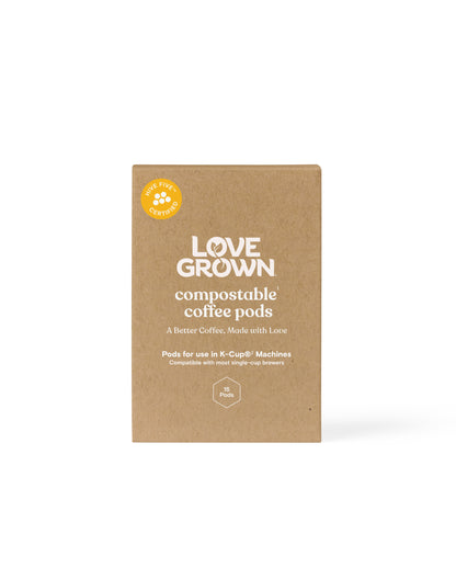 Love Grown Compostable Coffee Pods for Keurig® Machines -  Box of 15