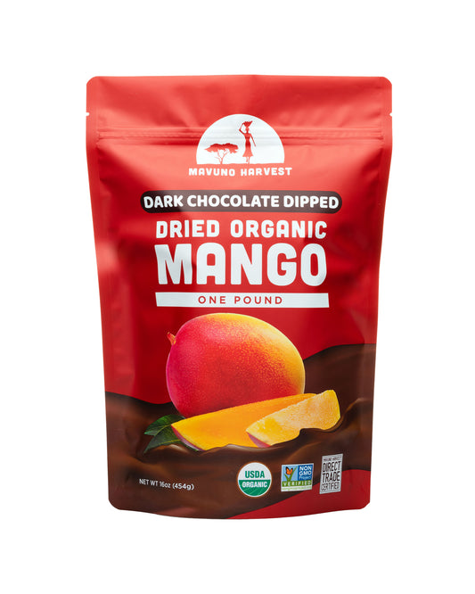 Mavuno Harvest Chocolate-Dipped Organic Dried Mango