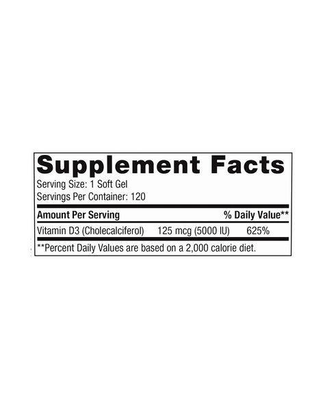 High Potency Vitamin D-3 Soft Gels