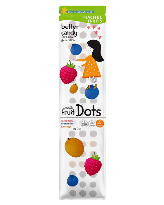 Raspberry, Blueberry & Mango Fruit Dots - 6 pack