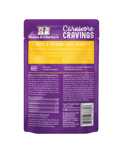 Carnivore Craving's Chicken & Chicken Liver Shredded Cat Food - Pack of 24