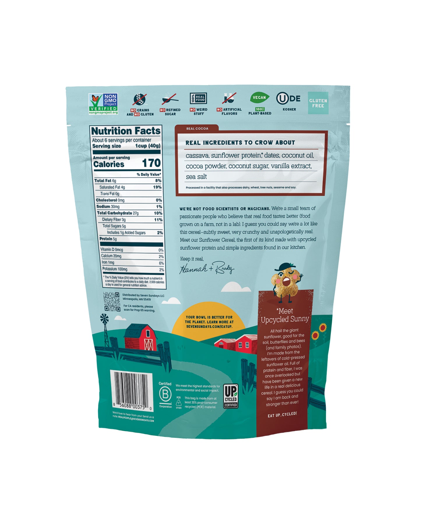 Real Cocoa Grain Free Sunflower Cereal