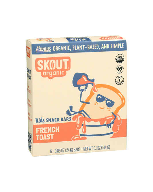 The front of Skout Organic Kids French Toast Bar