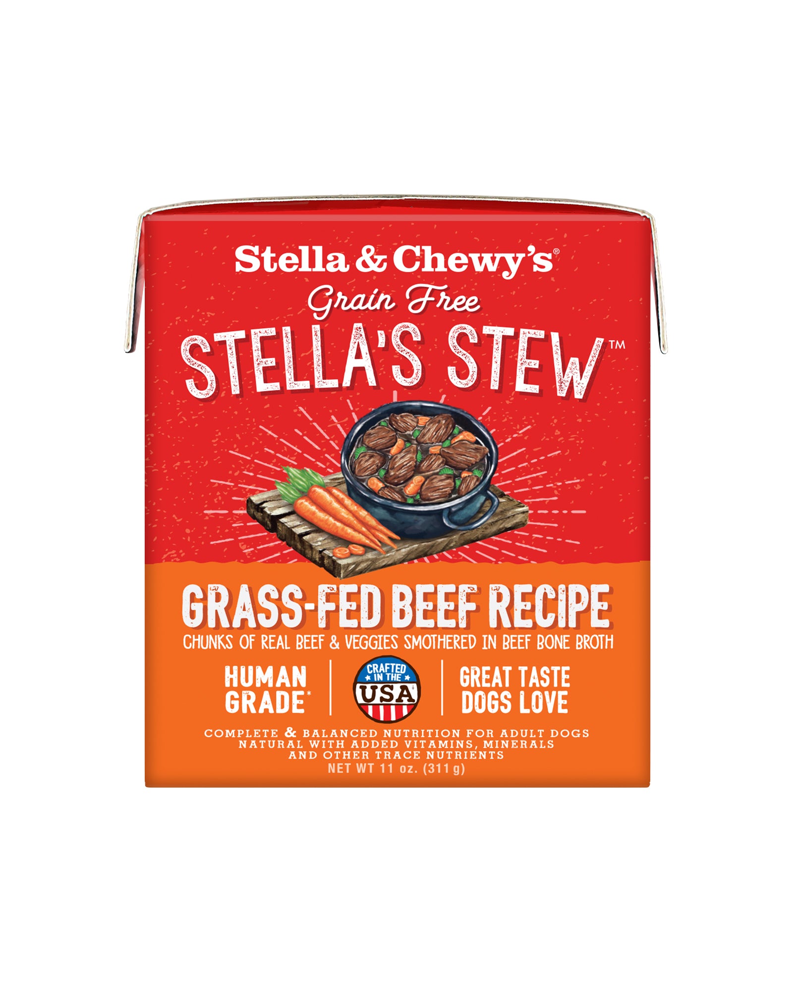 Stella Chewy s Grass Fed Beef Stew Wet Dog Food 100 Human