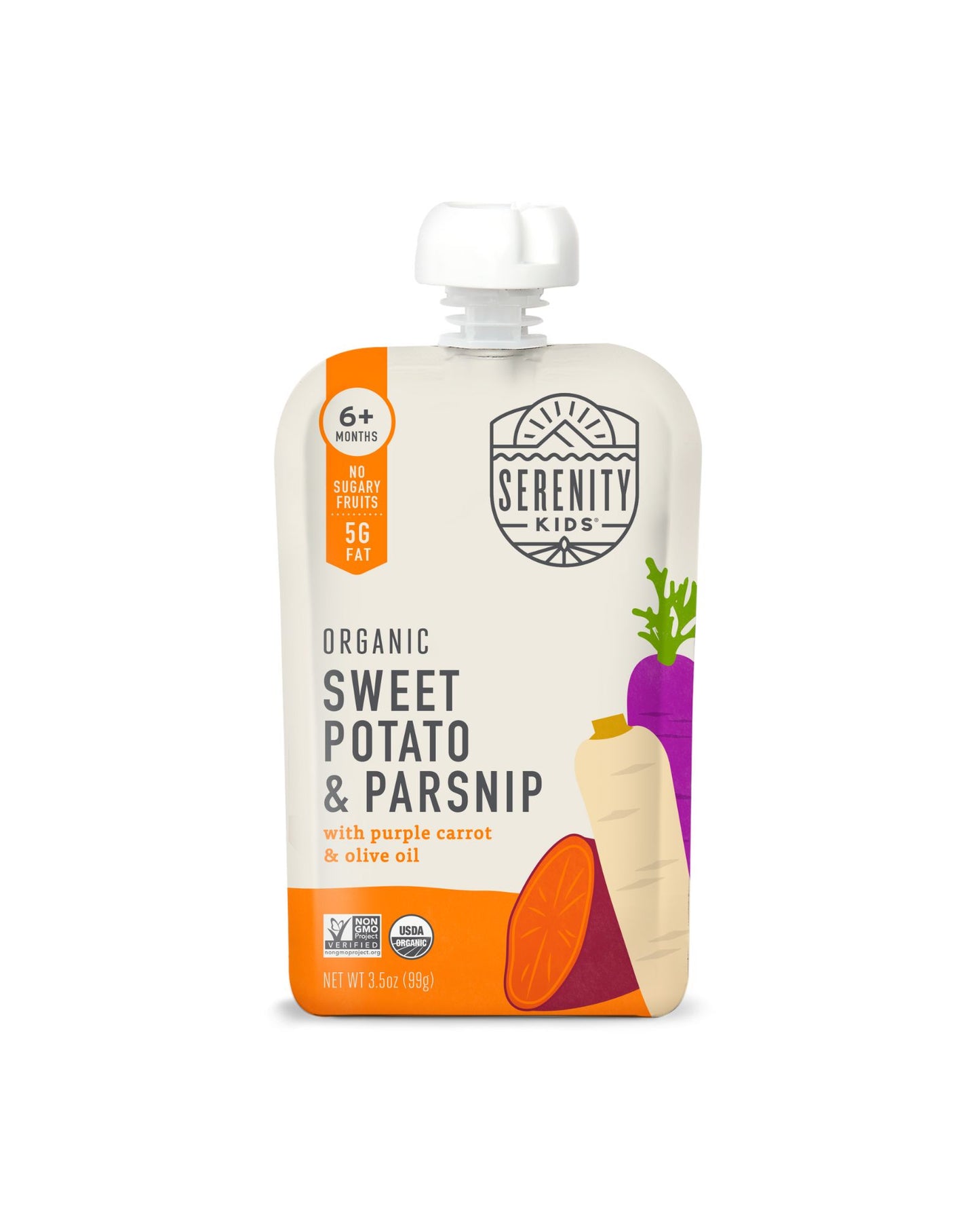 Organic Sweet Potato, Parsnip and Purple Carrot  - Box of 6