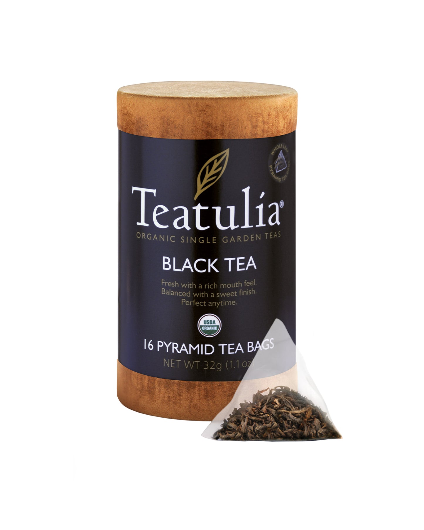 The front of Teatulia Black Tea