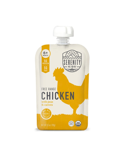 Free Range Chicken with Organic Peas & Carrots Baby Food - Box of 6