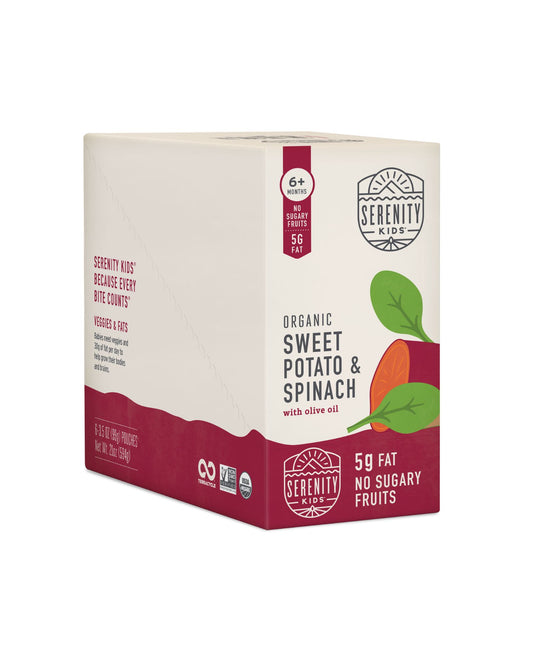 Organic Sweet Potato & Spinach Baby Food - Box of 6