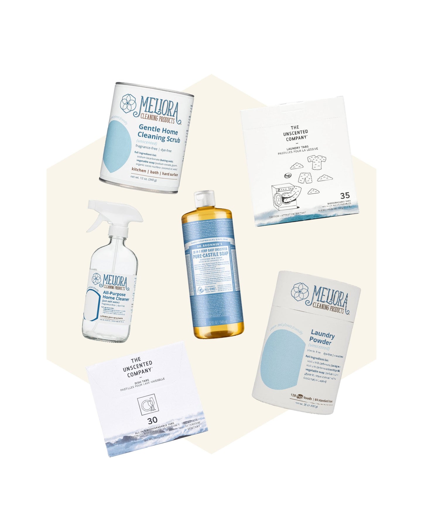 Unscented Non-Toxic Cleaning Kit