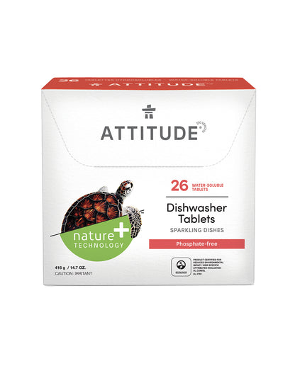 The front of ATTITUDE Dishwasher Pods