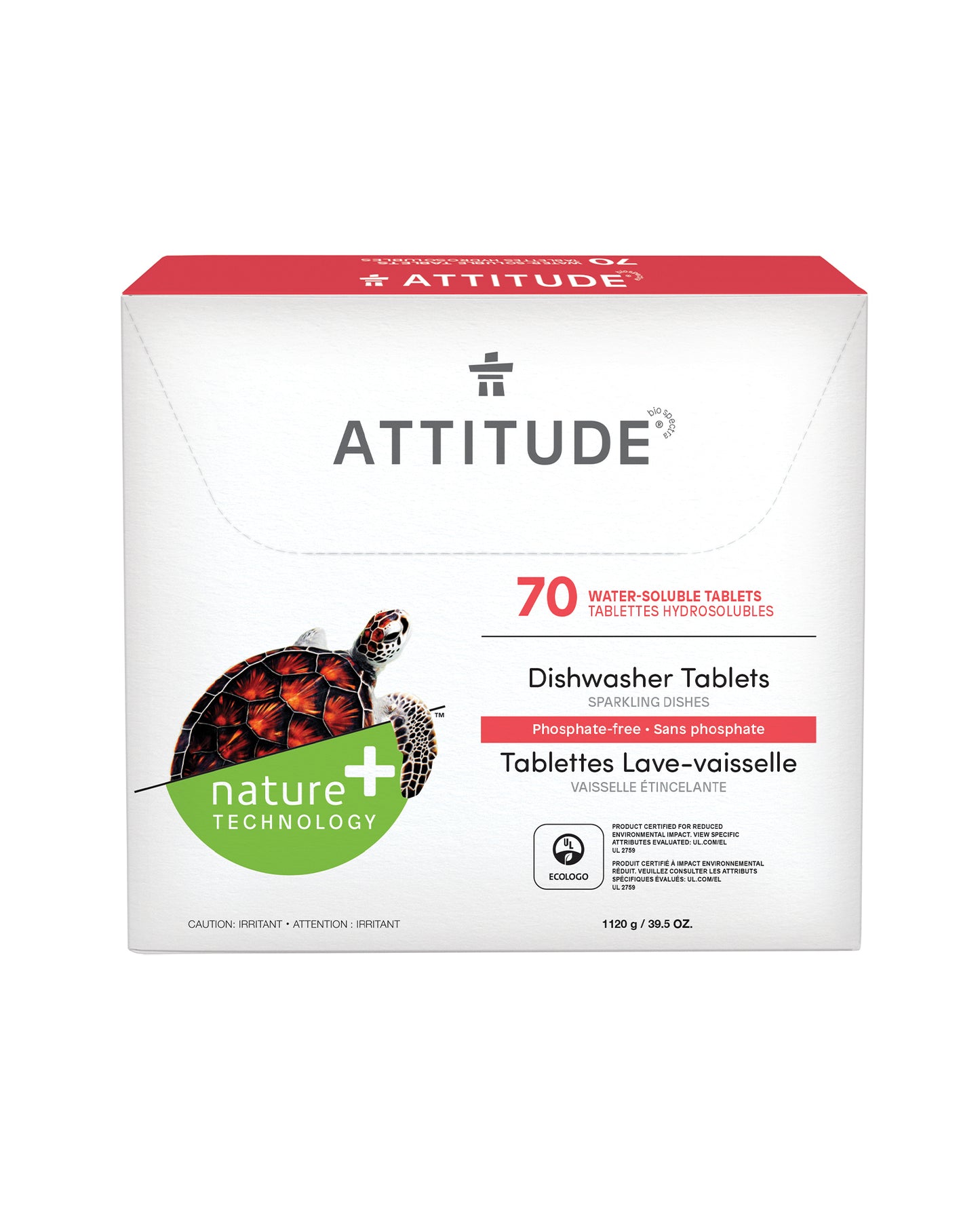 The front of ATTITUDE Dishwasher Pods