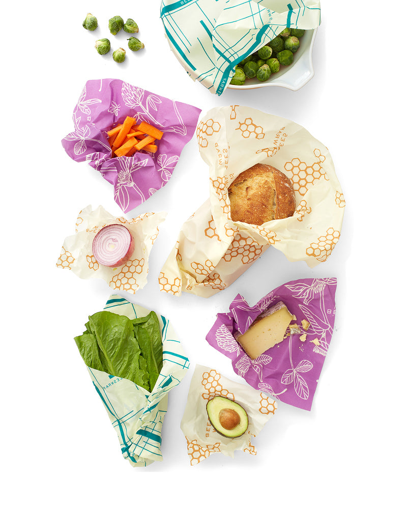 Reusable Beeswax Food Wraps -  Variety Starter Pack