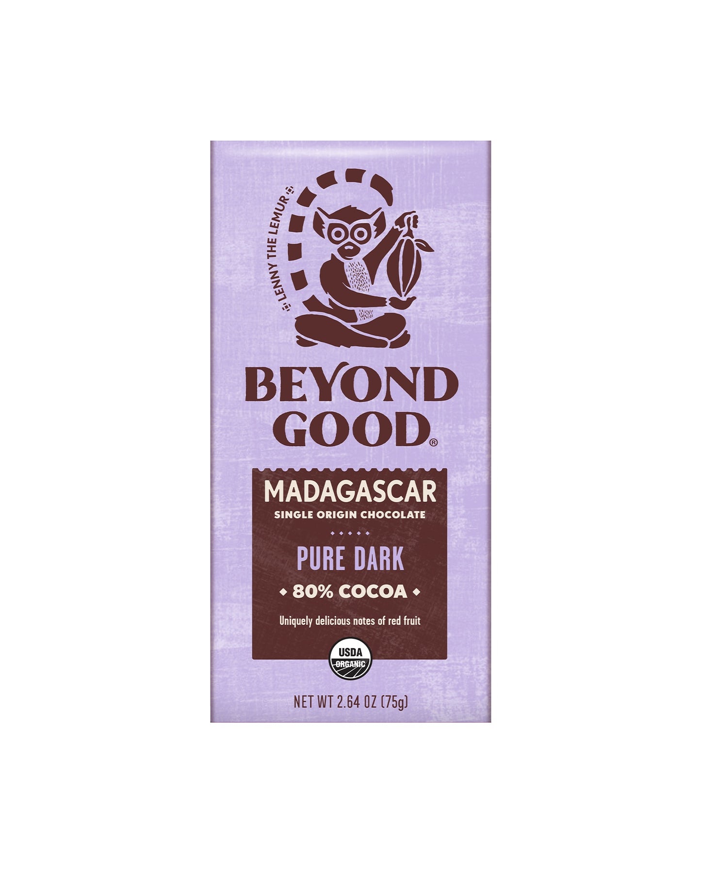 Organic 80% Dark Madagascar Chocolate Bar