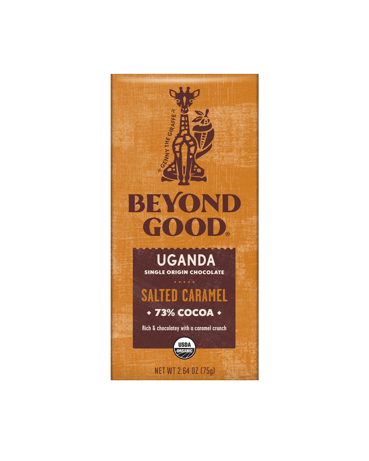 Organic Salted Caramel Uganda Chocolate Bar