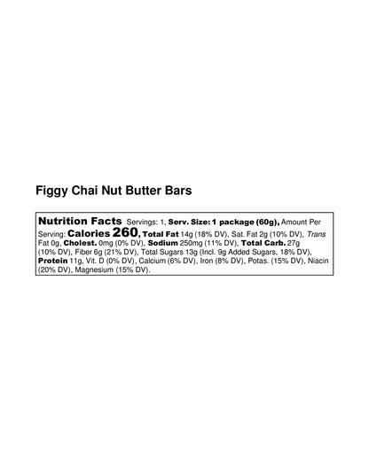 Figgy Chai Nut Butter Bars - Box of 12