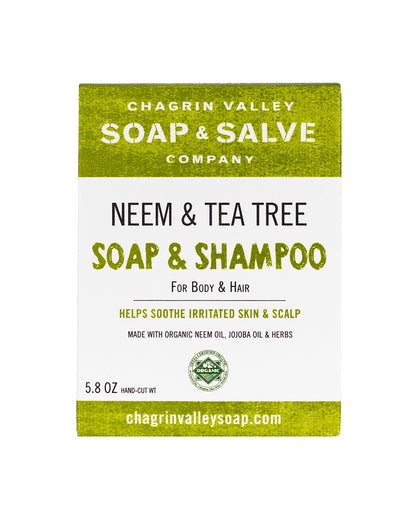 Neem & Tea Tree Oil Soap & Shampoo Bar