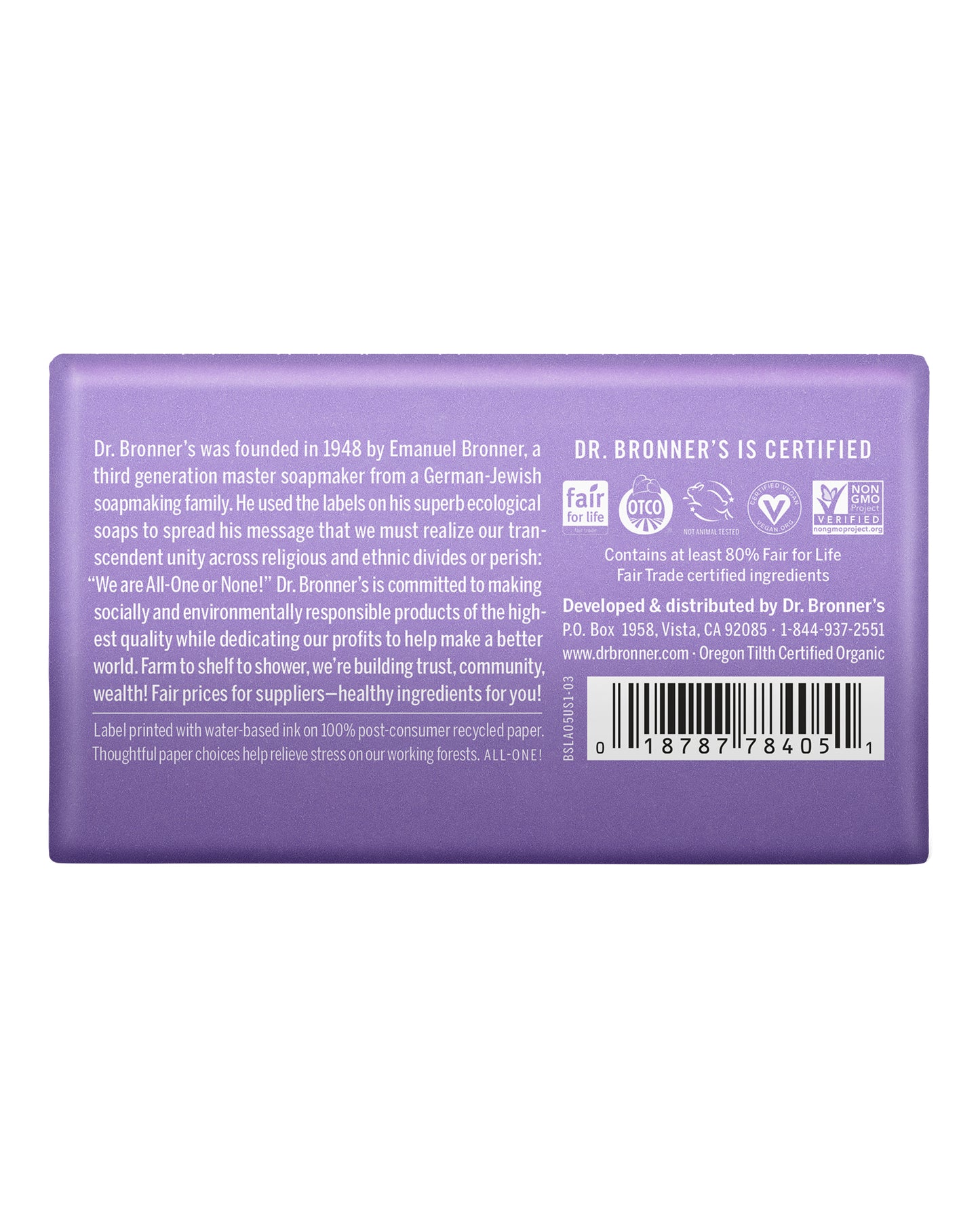 https://hivebrands.com/cdn/shop/products/DrBronners_Lavender-Bar-Soap_Back.jpg?v=1631141660&width=1445