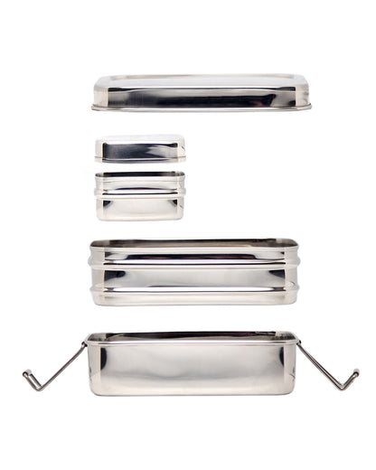 Three-in-One Classic Stainless Steel Food Container