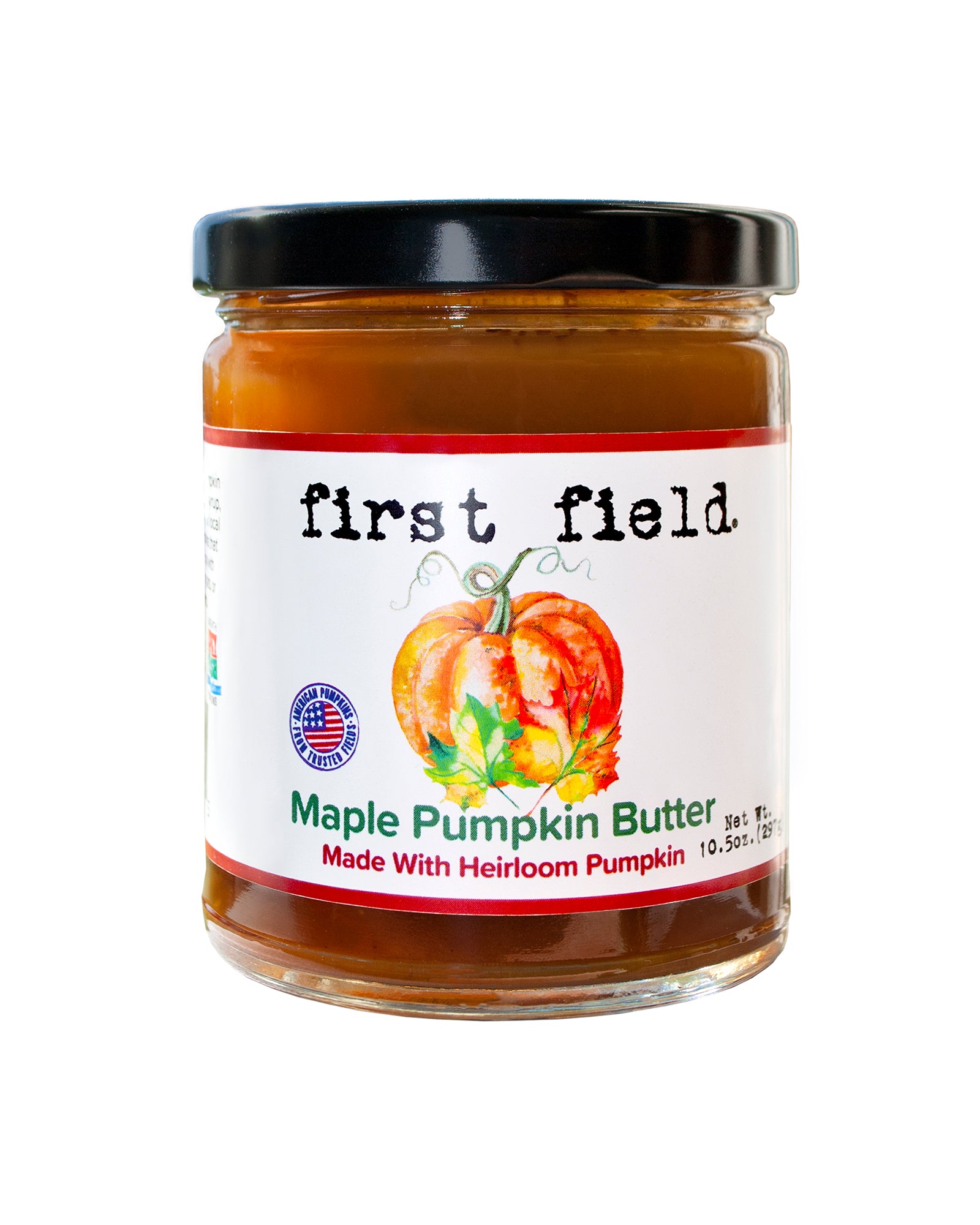 The front of First Field Maple Pumpkin Butter