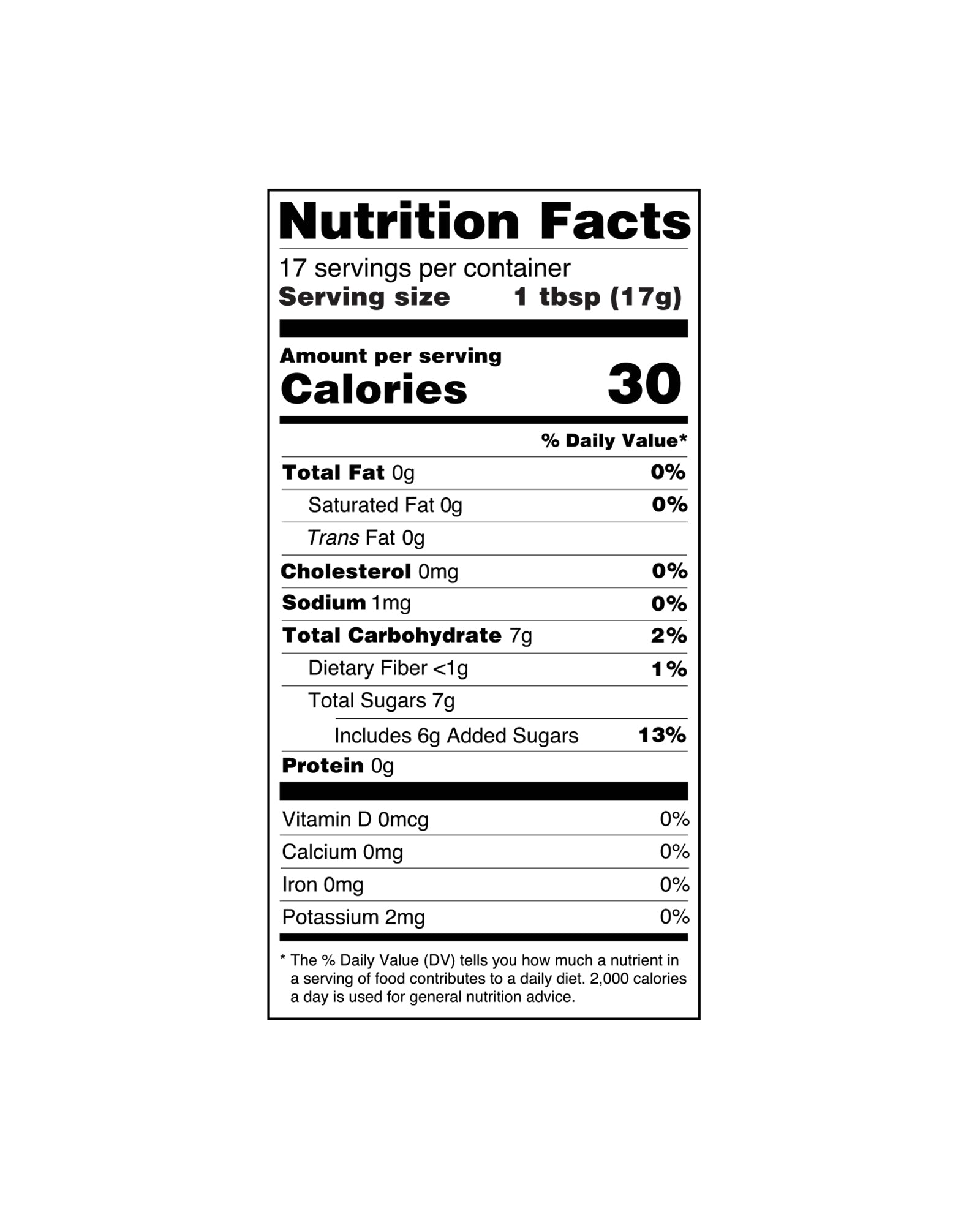 The nutrition panel of First Field Maple Pumpkin Butter