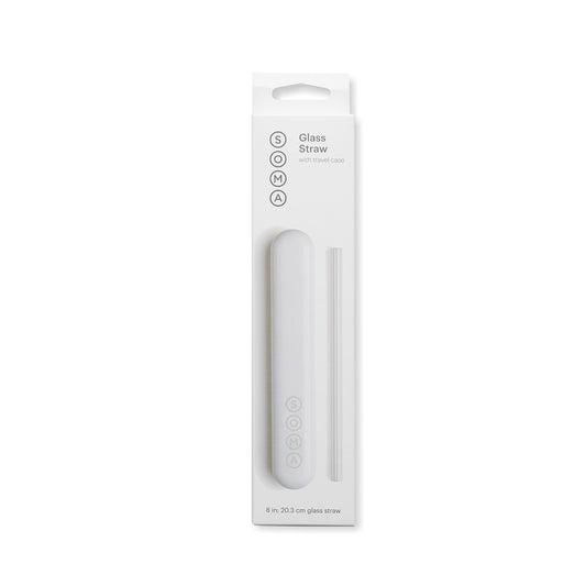The front of Soma Glass Travel Straw