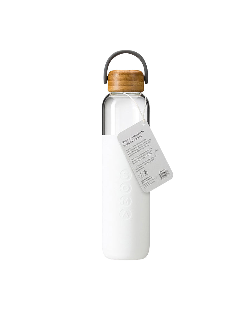 glass water carafe with bamboo lid