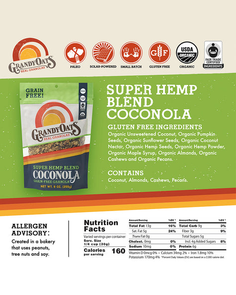 Super Hemp Coconola Grain Free Granola