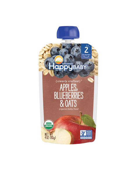 Apple, Blueberry & Oats Baby Food - Box of 8