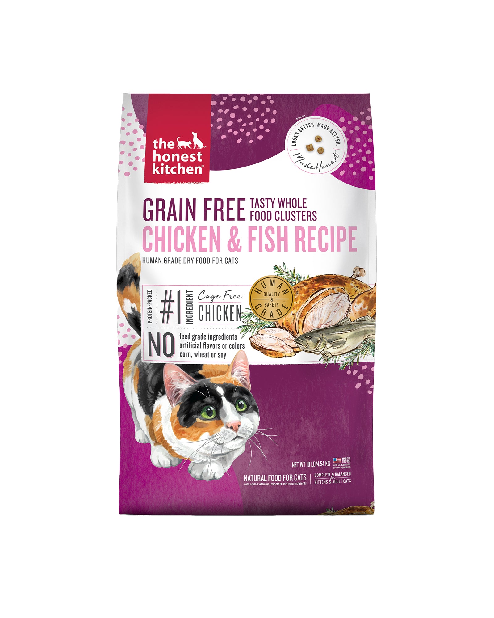 Grain Free Chicken Whitefish Clusters Dry Cat Food Hive Brands