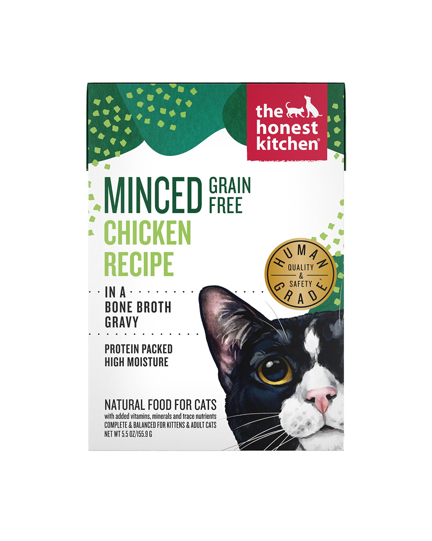 Minced Chicken in Bone Broth Gravy Wet Cat Food - Case of 12