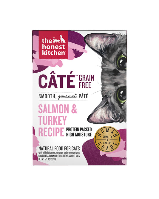Salmon & Turkey Pate Wet Cat Food - Case of 12
