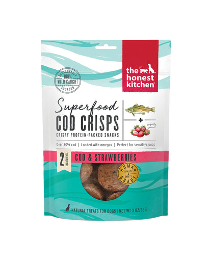 Cod & Strawberries Superfood Crisps for Dogs