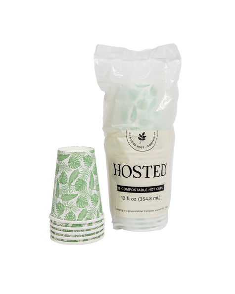Compostable Hot Paper Cups - 12oz