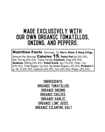 Organic Tomatillo Salsa (Hot)