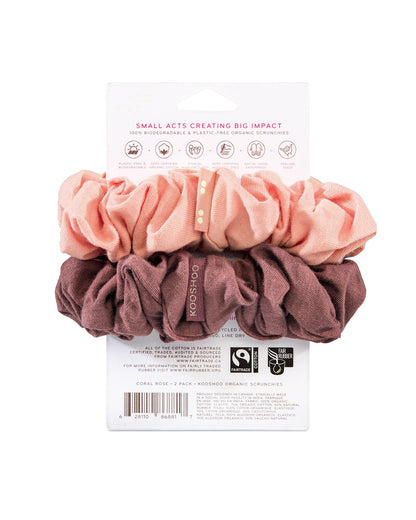 Plastic-Free Scrunchies - Coral Rose