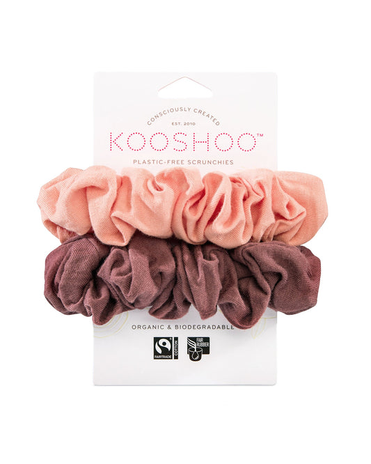 Plastic-Free Scrunchies - Coral Rose