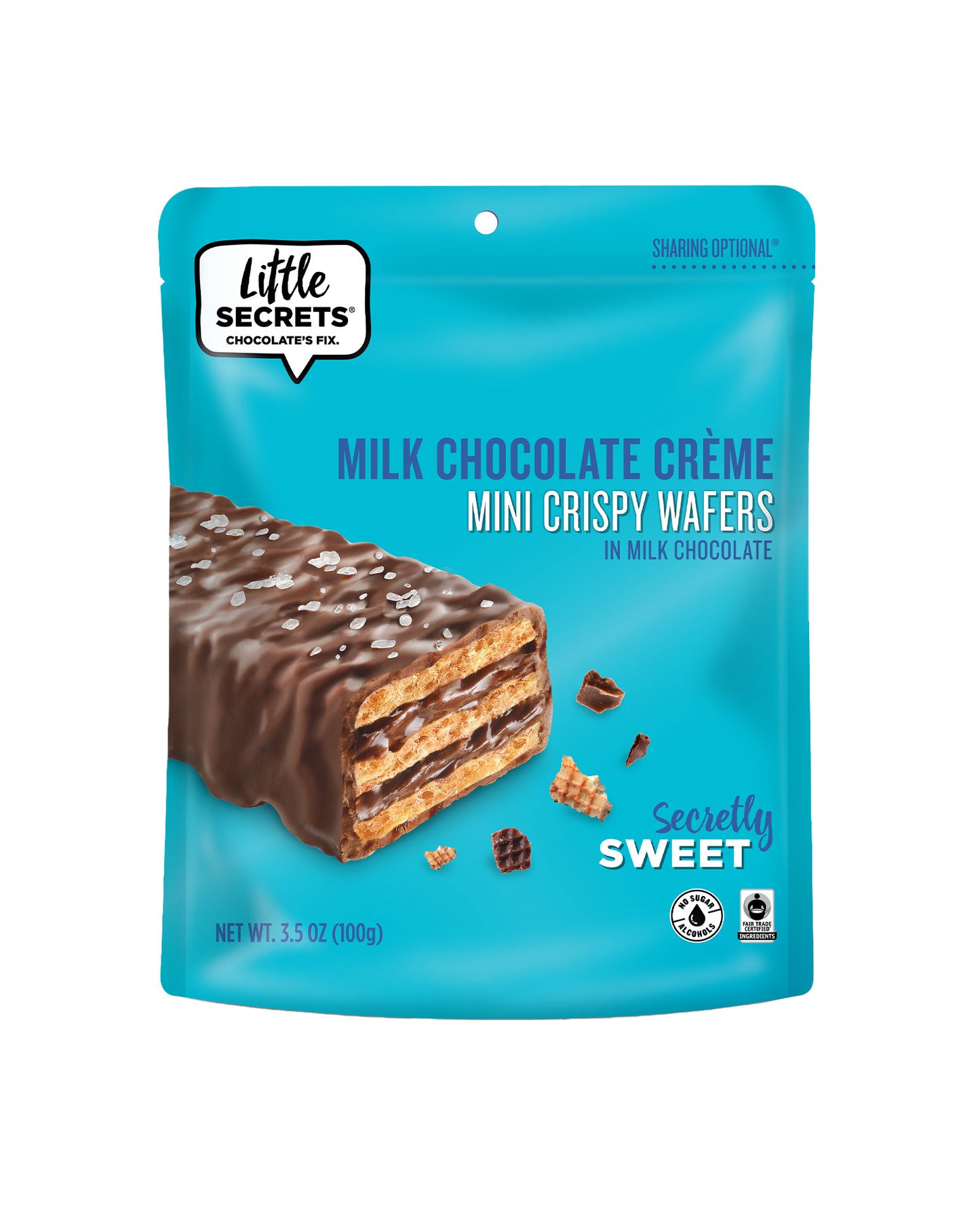 Mini Milk Chocolate & Sea Salt Crispy Wafers - Bag of 10