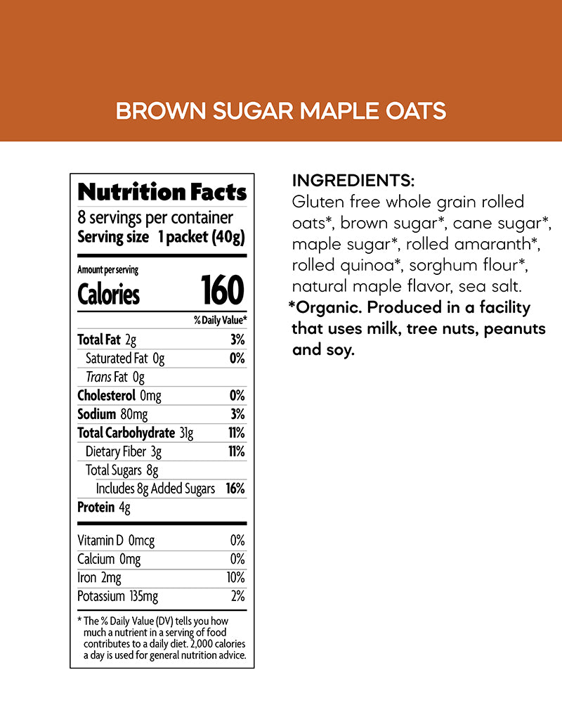 Brown Sugar Maple Oatmeal