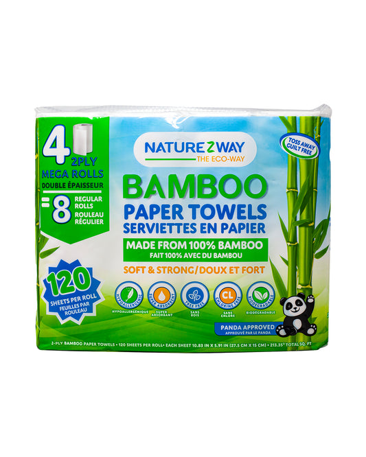 Bamboo Paper Towels - Pack of 4