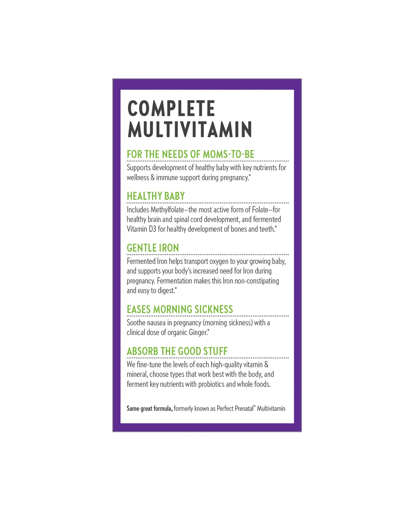 Advanced Perfect Prenatal Multivitamin Tablets