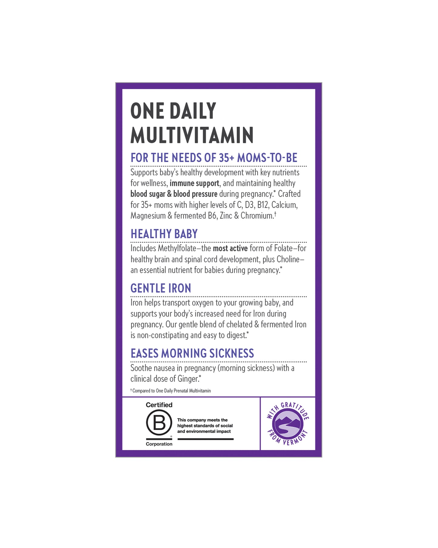 One Daily Prenatal Multivitamin 35+ Tablets