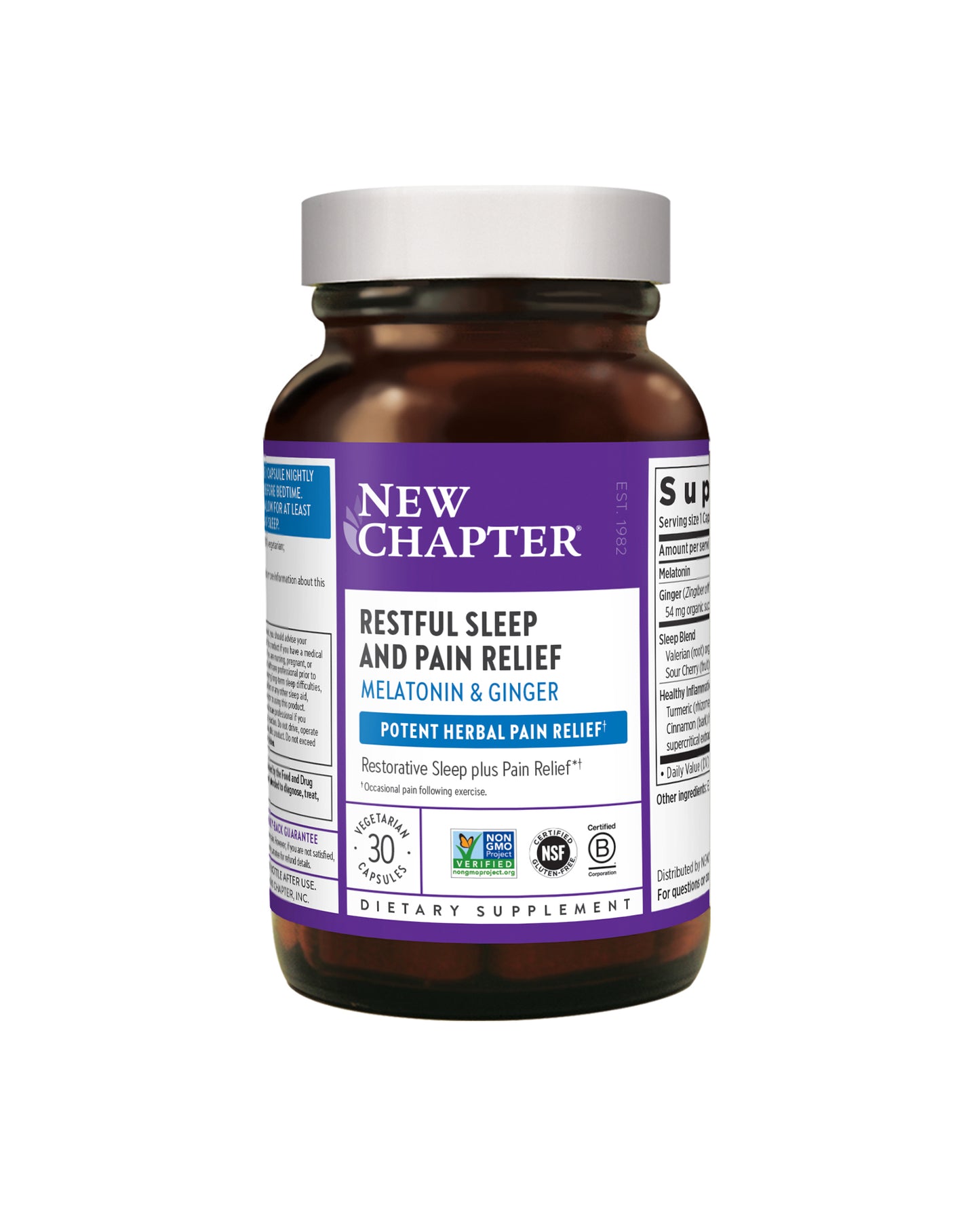 Restful Sleep and Pain Relief: Melatonin & Ginger Capsules